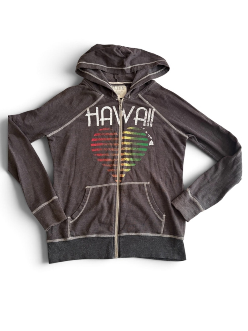 Billabong Hawaii Hoodie Zip Up Sweatshirt
Gray with Women’s Size Medium